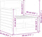 vidaXL - Tuinbank - met - armleuning - 69x62x70,5 - cm - massief - grenenhout