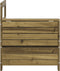 vidaXL - Tuinbank - met - armleuning - en - klaptafel - geïmpregneerd - grenenhout