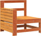 vidaXL - Tuinbank - met - armleuning - en - klaptafel - grenenhout - wasbruin
