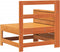 vidaXL - Tuinbank - met - armleuning - en - klaptafel - grenenhout - wasbruin