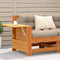 vidaXL - Tuinbank - met - armleuning - en - klaptafel - grenenhout - wasbruin