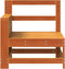 vidaXL - Tuinbank - met - armleuning - en - klaptafel - grenenhout - wasbruin