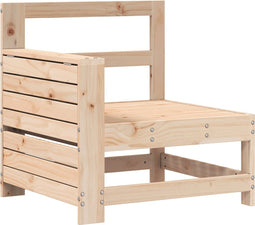 vidaXL - Tuinbank - met - armleuning - en - klaptafel - massief - grenenhout