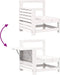 vidaXL - Tuinbank - met - armleuning - en - klaptafel - massief - grenenhout - wit