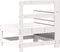 vidaXL - Tuinbank - met - armleuning - en - klaptafel - massief - grenenhout - wit