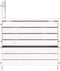 vidaXL - Tuinbank - met - armleuning - en - klaptafel - massief - grenenhout - wit