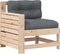 vidaXL - Tuinbank - met - armleuning - en - kussen - massief - grenenhout