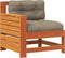 vidaXL - Tuinbank - met - armleuning - en - kussen - massief - grenenhout - wasbruin