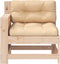 vidaXL - Tuinbank - met - armleuning - en - kussen - massief - grenenhout
