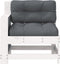 vidaXL - Tuinbank - met - armleuning - en - kussen - massief - grenenhout - wit