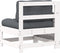 vidaXL - Tuinbank - met - armleuning - en - kussen - massief - grenenhout - wit