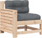 vidaXL - Tuinbank - met - armleuning - en - kussen - massief - grenenhout