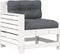 vidaXL - Tuinbank - met - armleuning - en - kussen - massief - grenenhout - wit