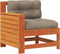 vidaXL - Tuinbank - met - armleuning - en - kussen - massief - grenenhout - wasbruin