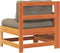 vidaXL - Tuinbank - met - armleuning - en - kussen - massief - grenenhout - wasbruin
