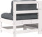 vidaXL - Tuinbank - met - armleuning - en - kussen - massief - grenenhout - wit