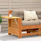 vidaXL - Tuinbank - met - armleuning - en - kussen - massief - grenenhout - wasbruin