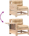 vidaXL - Tuinbank - met - armleuning - en - kussen - massief - grenenhout