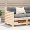 vidaXL - Tuinbank - met - armleuning - en - kussen - massief - grenenhout