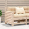 vidaXL - Tuinbank - met - armleuning - en - kussen - massief - grenenhout