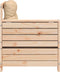 vidaXL - Tuinbank - met - armleuning - en - kussen - massief - grenenhout