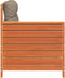 vidaXL - Tuinbank - met - armleuning - en - kussen - massief - grenenhout - wasbruin