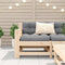 vidaXL - Tuinbank - met - armleuning - en - kussen - massief - grenenhout