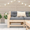 vidaXL - Tuinbank - met - armleuning - en - kussen - massief - grenenhout