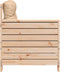 vidaXL - Tuinbank - met - armleuning - en - kussen - massief - grenenhout