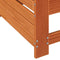 vidaXL - Tuinbank - met - armleuning - en - kussen - massief - grenenhout - wasbruin