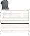 vidaXL - Tuinbank - met - armleuning - en - kussen - massief - grenenhout - wit