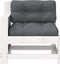 vidaXL - Tuinbank - met - armleuning - en - kussen - massief - grenenhout - wit