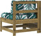 vidaXL - Tuinbank - met - armleuning - en - kussens - geïmpregneerd - grenenhout