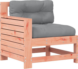 vidaXL - Tuinbank - met - armleuning - en - kussens - massief - douglashout