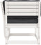 vidaXL - Tuinbank - met - armleuningen - en - kussens - massief - grenenhout - wit