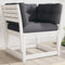 vidaXL - Tuinbank - met - armleuningen - en - kussens - massief - grenenhout - wit