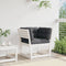 vidaXL - Tuinbank - met - armleuningen - en - kussens - massief - grenenhout - wit