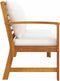 vidaXL - Tuinbank - met - crèmekleurig - kussen - 114,5 - cm - massief - acaciahout