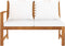 vidaXL - Tuinbank - met - crèmekleurig - kussen - 114,5 - cm - massief - acaciahout