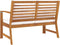 vidaXL - Tuinbank - met - crèmekleurig - kussen - 114,5 - cm - massief - acaciahout