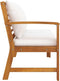 vidaXL - Tuinbank - met - crèmekleurig - kussen - 114,5 - cm - massief - acaciahout