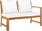 vidaXL - Tuinbank - met - crèmekleurig - kussen - 114,5 - cm - massief - acaciahout
