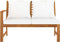 vidaXL - Tuinbank - met - crèmekleurig - kussen - 114,5 - cm - massief - acaciahout