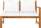 vidaXL - Tuinbank - met - crèmekleurig - kussen - 114,5 - cm - massief - acaciahout