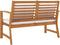 vidaXL - Tuinbank - met - crèmekleurig - kussen - 120 - cm - massief - acaciahout