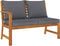 vidaXL - Tuinbank - met - donkergrijs - kussen - 114,5 - cm - massief - acaciahout
