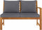 vidaXL - Tuinbank - met - donkergrijs - kussen - 114,5 - cm - massief - acaciahout