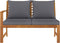 vidaXL - Tuinbank - met - donkergrijs - kussen - 114,5 - cm - massief - acaciahout