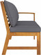 vidaXL - Tuinbank - met - donkergrijs - kussen - 114,5 - cm - massief - acaciahout