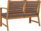 vidaXL - Tuinbank - met - donkergrijs - kussen - 114,5 - cm - massief - acaciahout